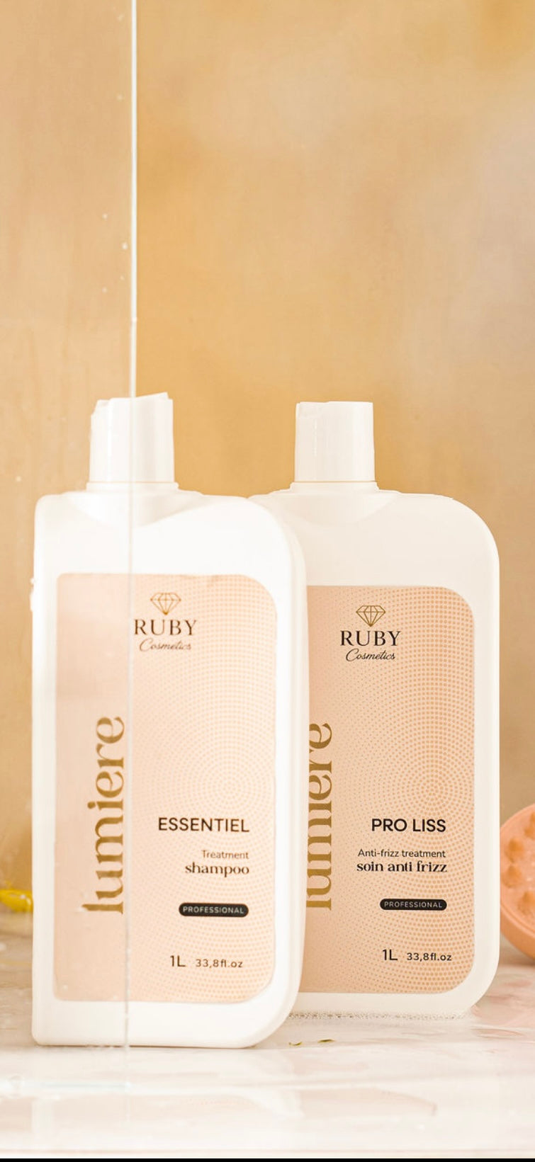 Kit Lumiere 1L - Shampooing + Lissage - Ruby Cosmetics